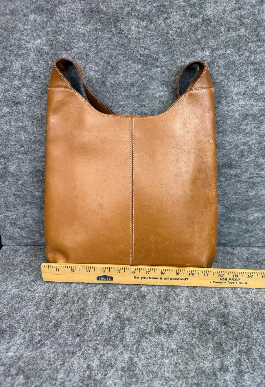 Lancel Paris Vintage Brown Leather Shoulder Hobo Bag